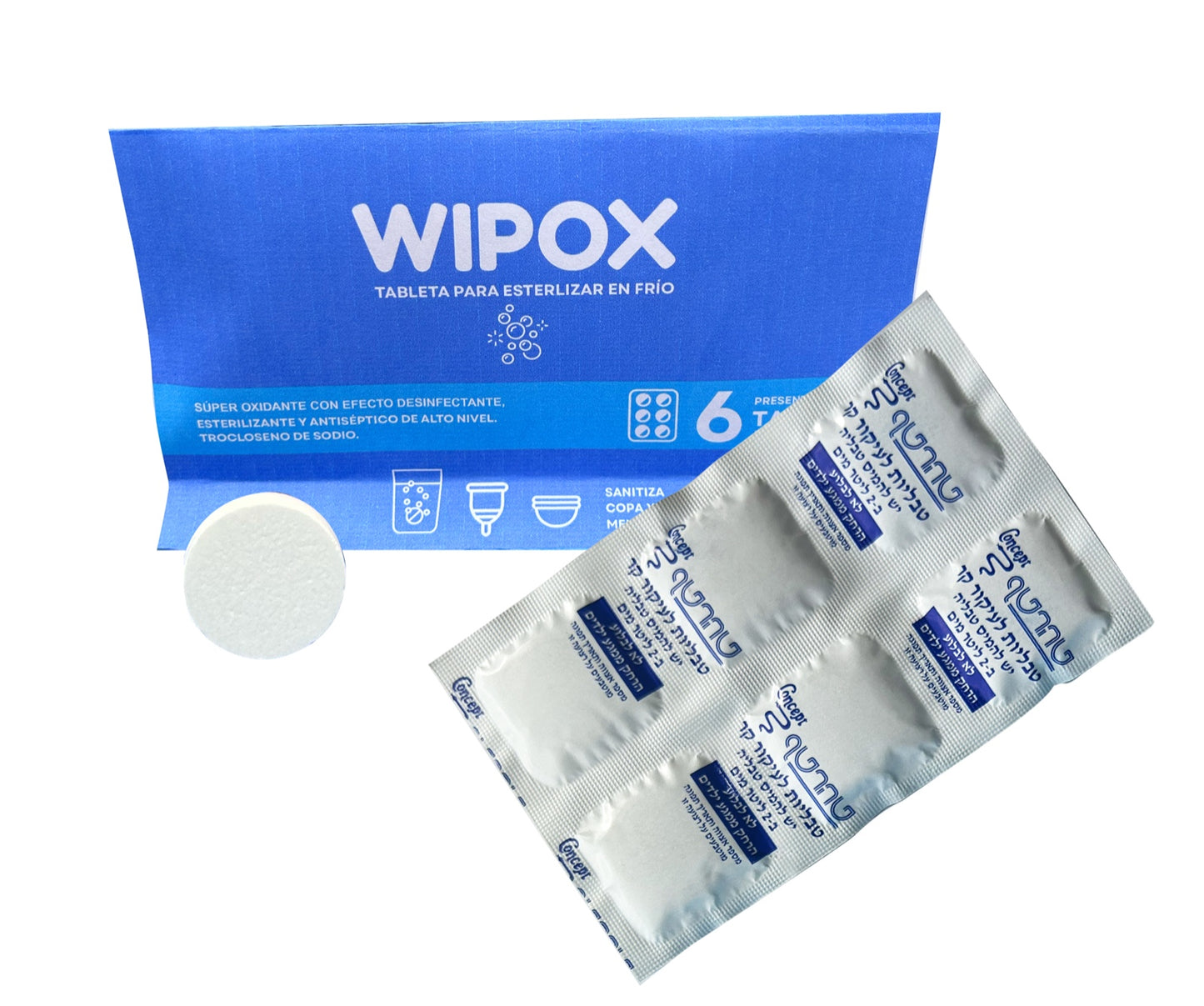 WIPOX Pastilla para esterilizar en frío