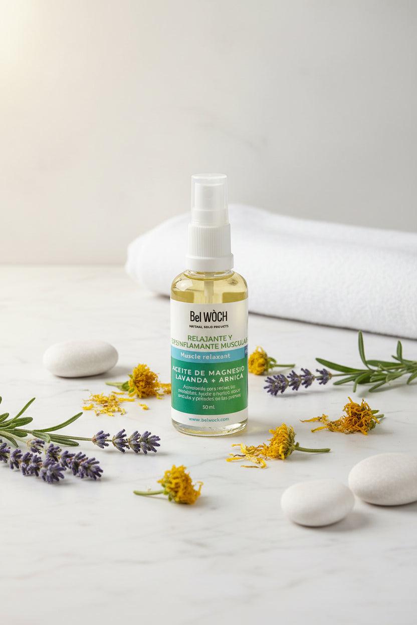 Aceite de Magnesio & Lavanda — Relaja músculos y mejora el sueño de forma natural