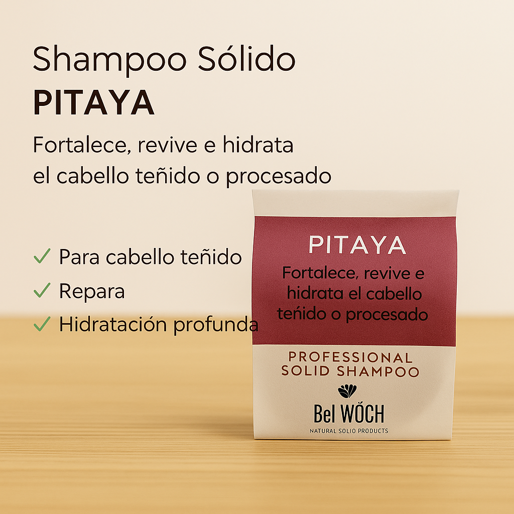 Shampoo Sólido de Pitaya — Antioxidante, Brillo & Vitalidad