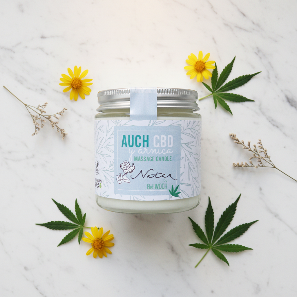 Aceite de masaje caliente con propiedades analgésicas naturales